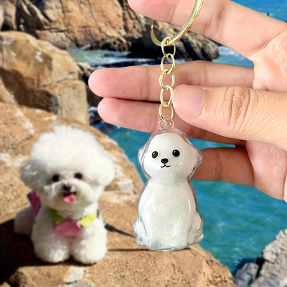 Creative Transparent Cute Dog Pendant Key Chain