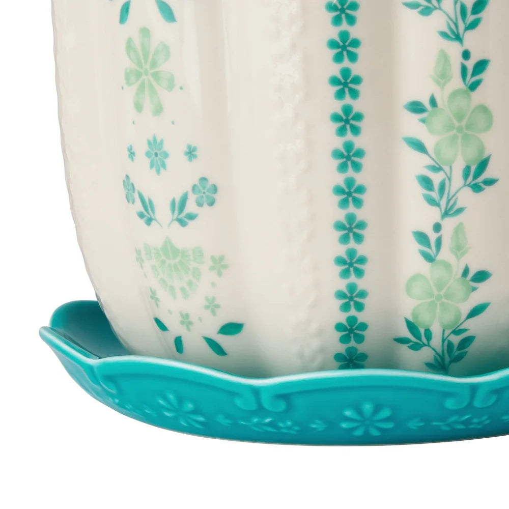 8" Beautiful Scallop Gardening Flower Patterned Planter