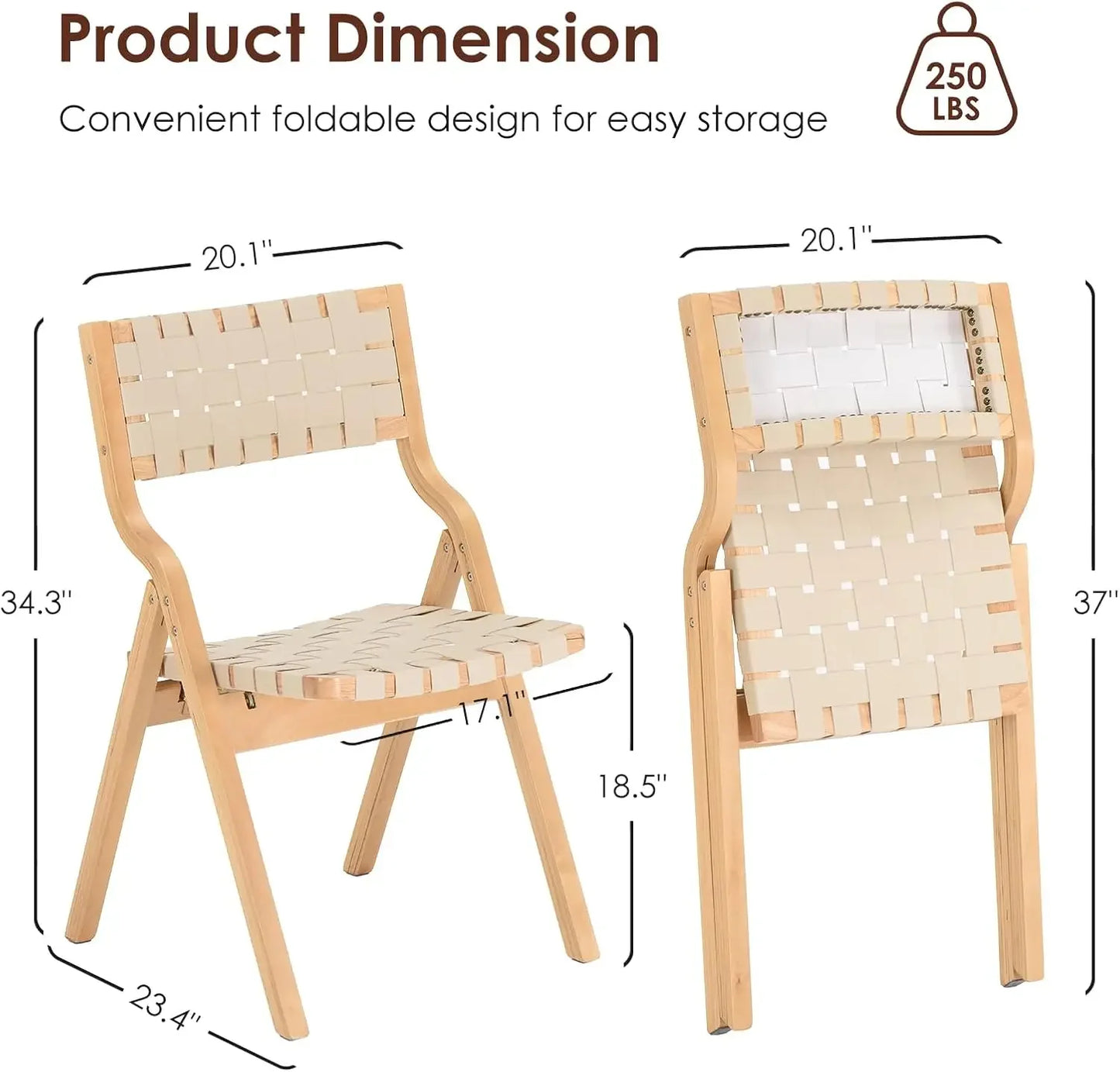 Wooden Indoor Stackable Dining Chairs for Kitchen