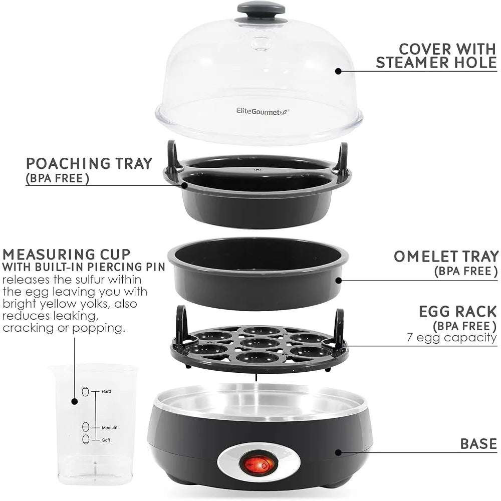 Easy Peel Hard, Medium, Soft Boiled Egg Cooker