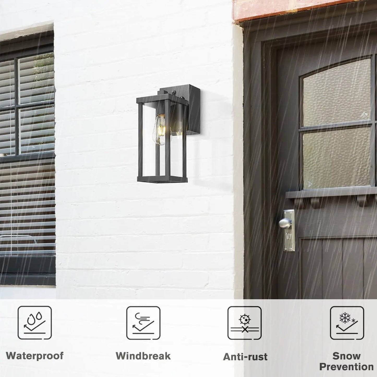 Porch Light With GFCI Outlet Outdoor Lighting