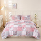 3pcs Splicing Floral Pattern Duvet Cover Set