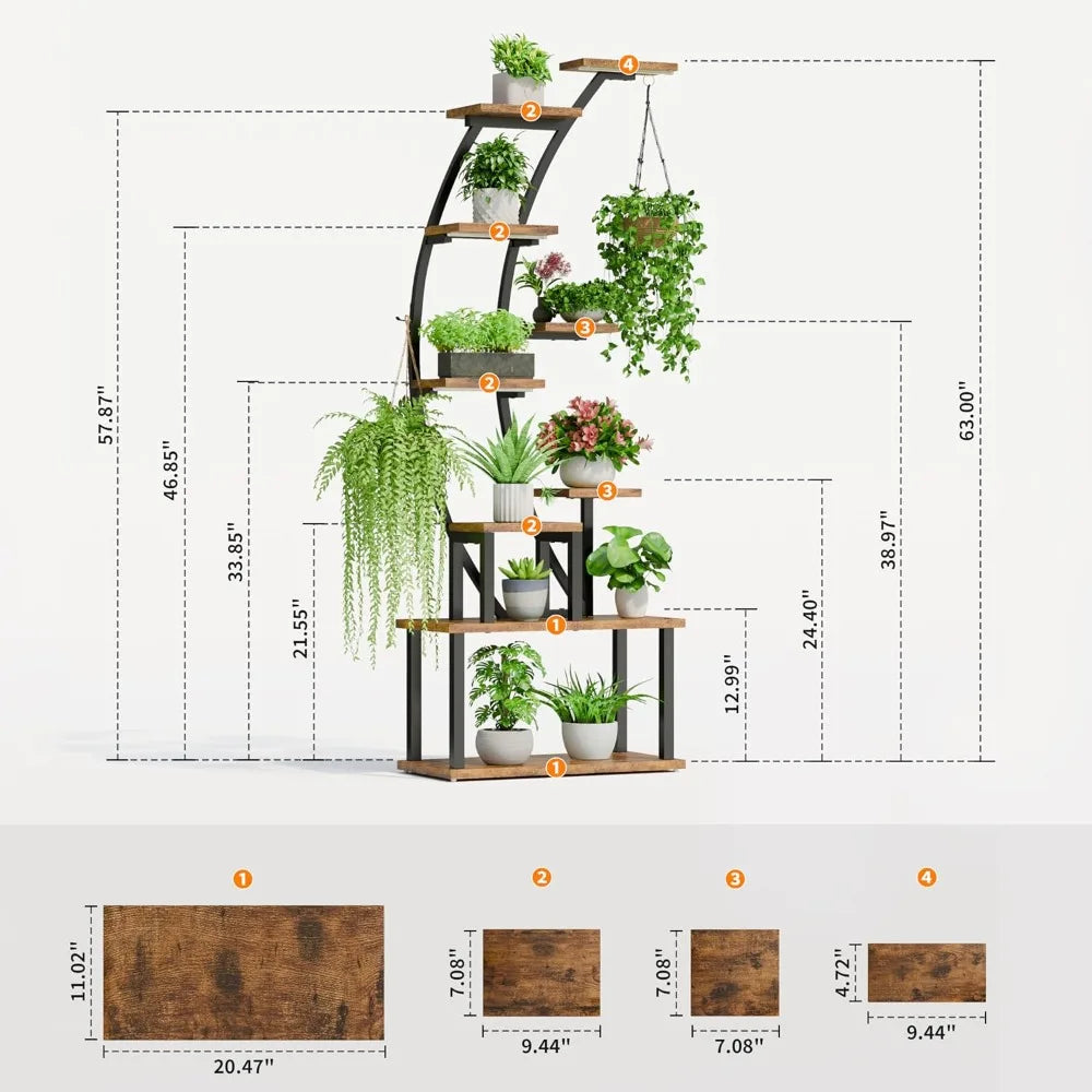 Plant Stand Indoor with Grow Lights Indoor