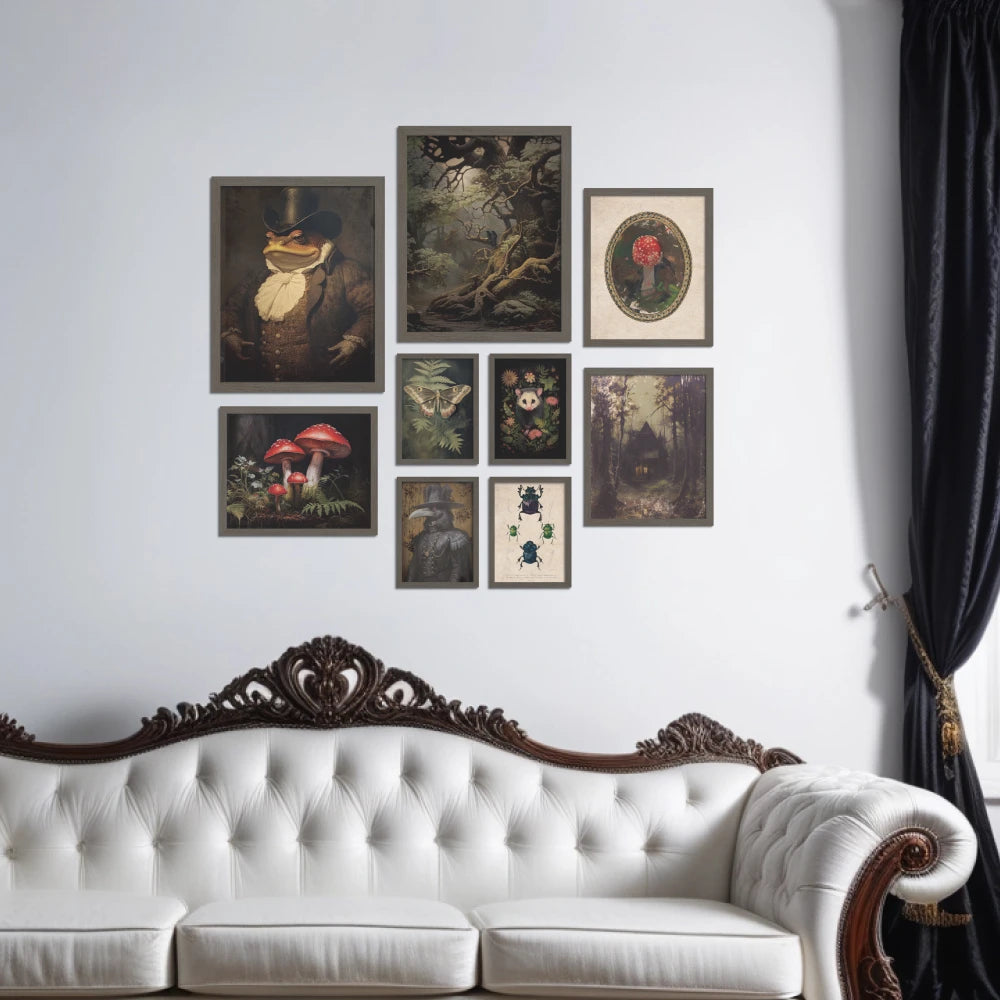 9pc Gothic Style Canvas Printing Wall Art