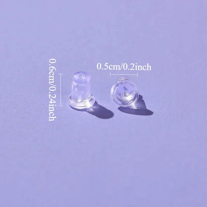 Clear Soft Silicone Rubber Earring Safety Stopper