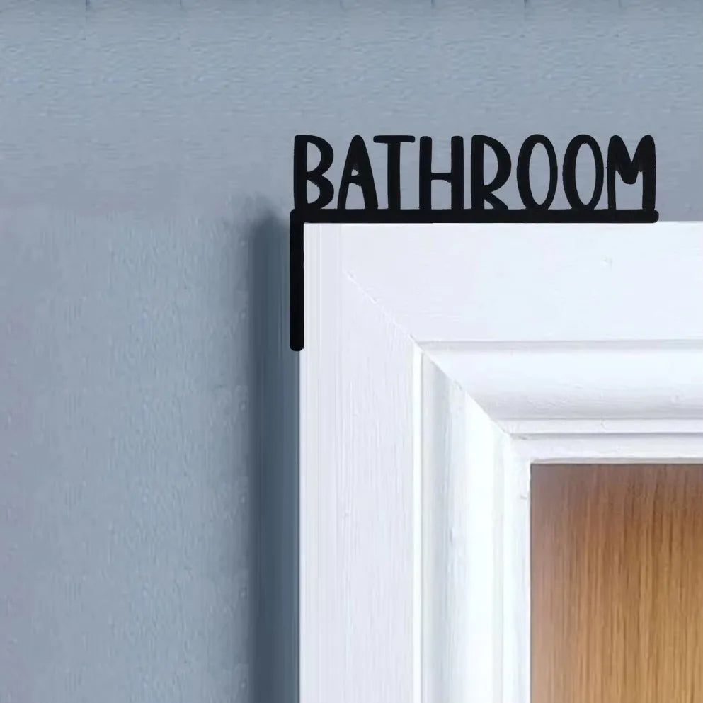 Wall-Mounted Bathroom Sign Decorative Graphic