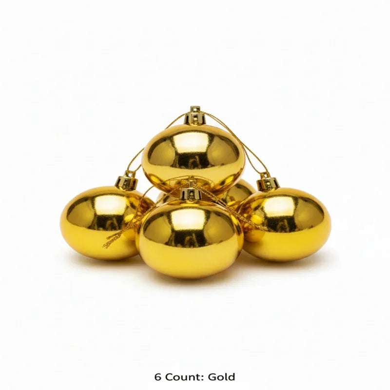 50pcs Christmas Ornaments Set, Red & Gold Balls