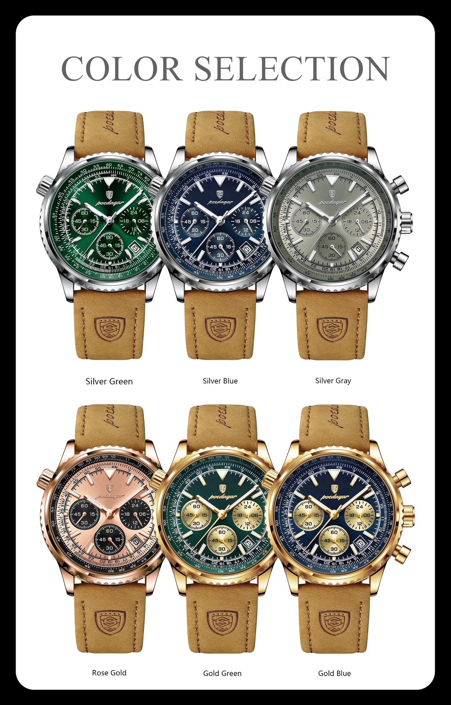 Luxury Man Watch Quartz Waterproof Luminous Dial