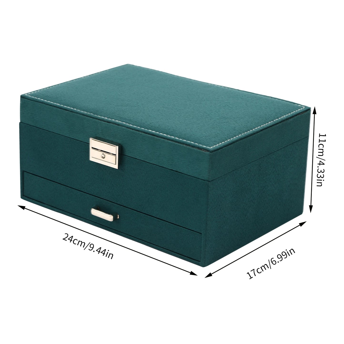 3Tier Large Capacity Jewelry Box with Safety Lock