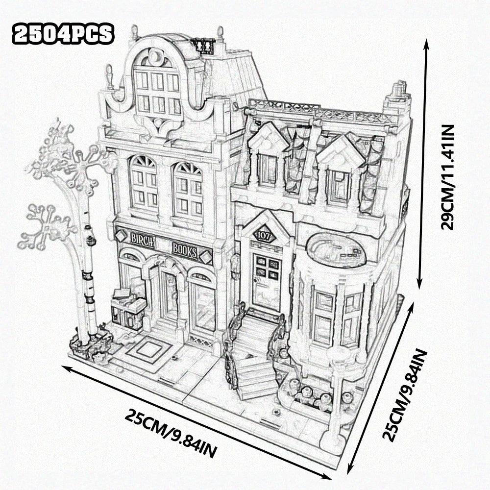 Downtown Street View House Model Building Blocks