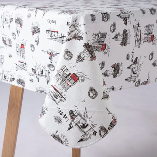 Waterproof Vinyl Tablecloth Rectangle Durable Party Cover