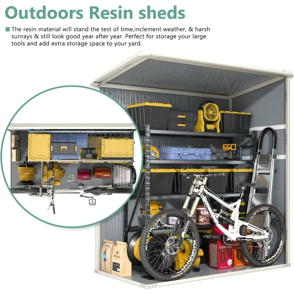 Outdoor Storage Shed with Floor/Lockable Door