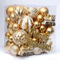 Christmas Ornaments Set, 65 pcs Gold & White Shatterproof