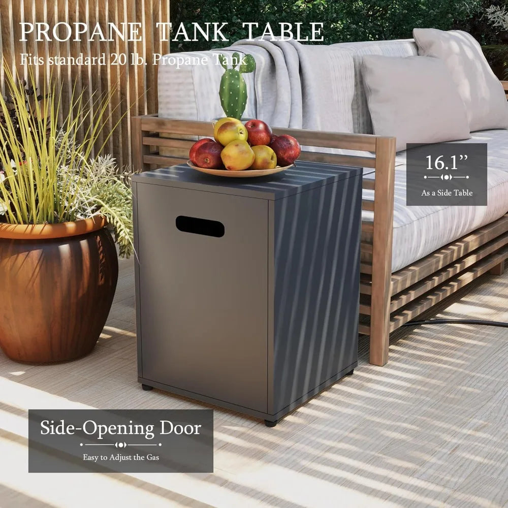 56" Outdoor Propane Gas Fire Pit Table