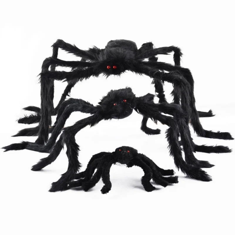 Large Fake Hairy Spider Halloween Decor Outside