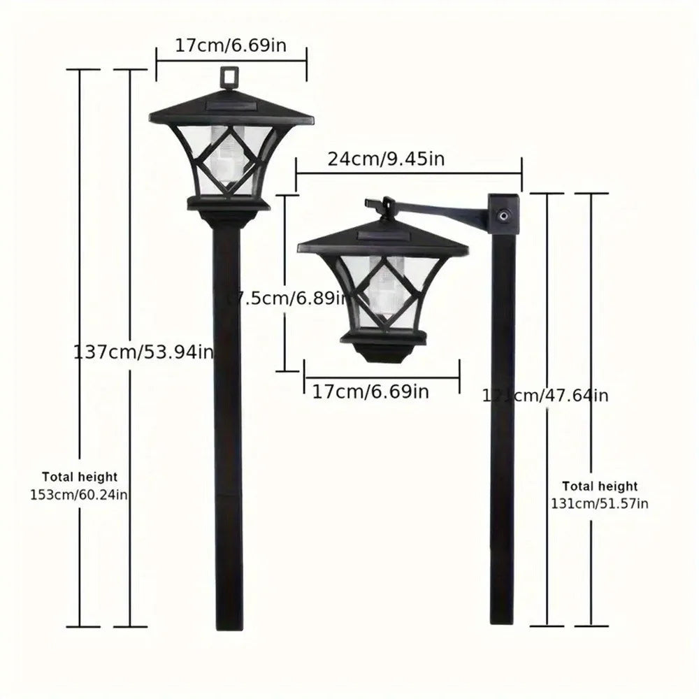 Outdoor Solar Lamp Post Lighting, Aluminum