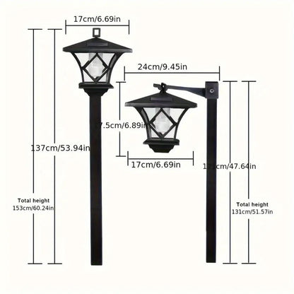 Outdoor Solar Lamp Post Lighting, Aluminum