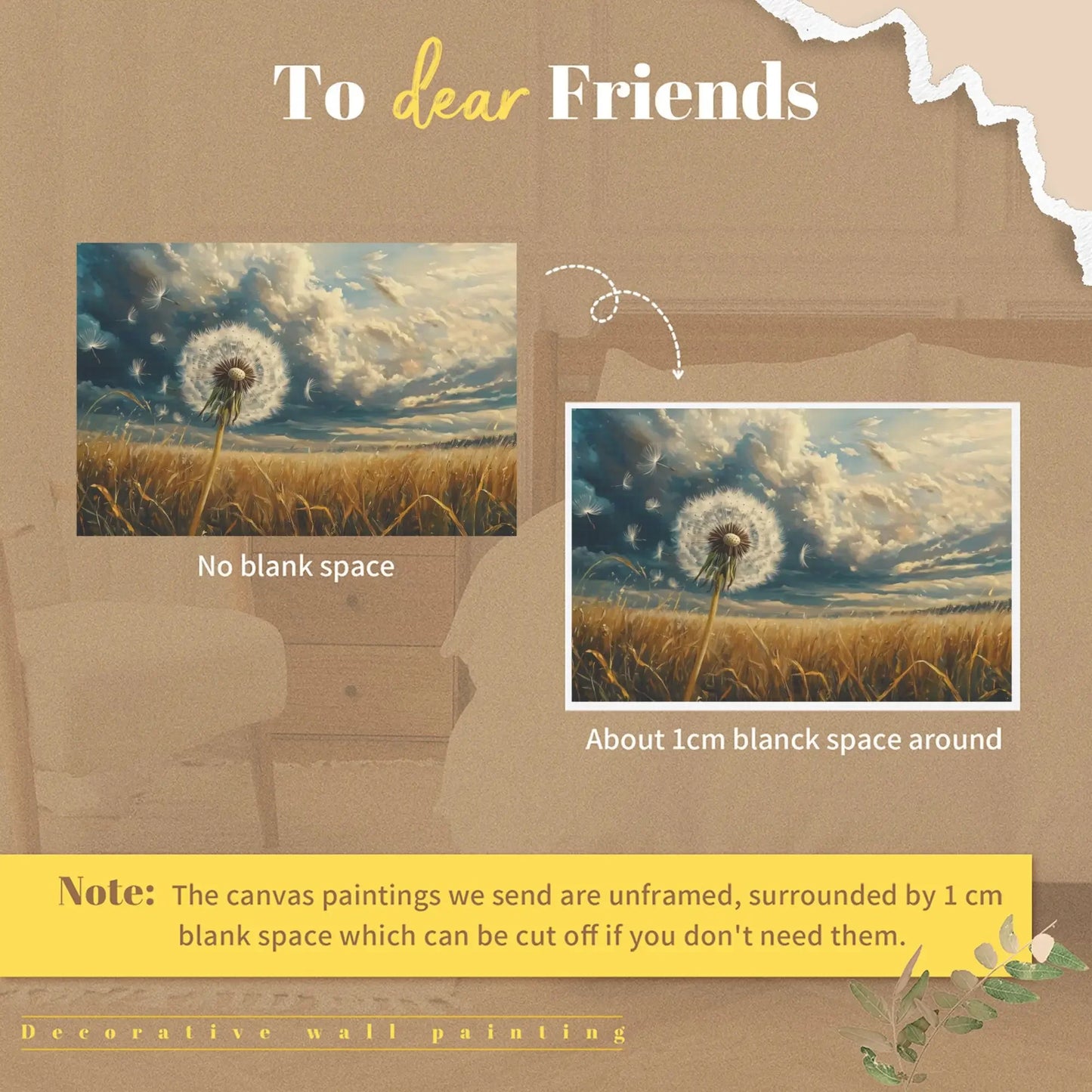 Nature Canvas Wall Art Cute Room Decor