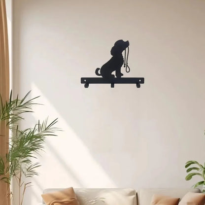 Wall-Mounted Iron Craft Rack for Towels, Keys