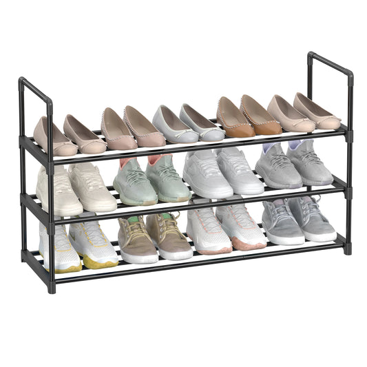 3 Tier Shoe Organizer, Metal Shoe Shelf