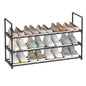 3 Tier Shoe Organizer, Metal Shoe Shelf