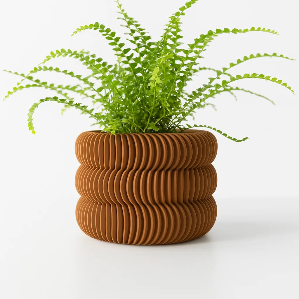 Modern Minimalist 3D Printed Plant Pot Biodegradable
