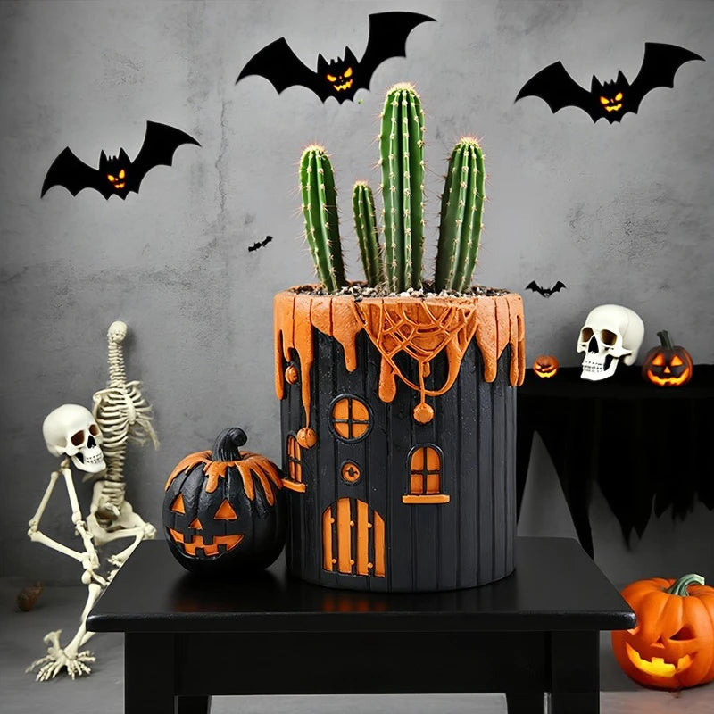 Halloween Pumpkin Flowerpot Funny and Terrifying Decoration