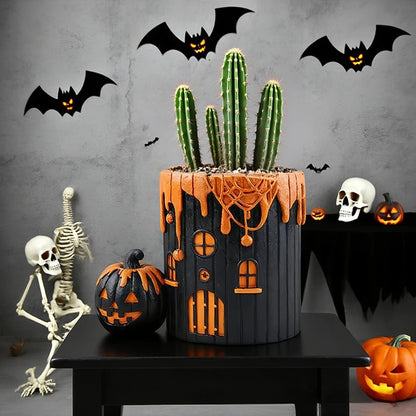 Halloween Pumpkin Flowerpot Funny and Terrifying Decoration