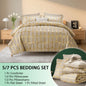 Elegant gold foil Queen Comforter Set