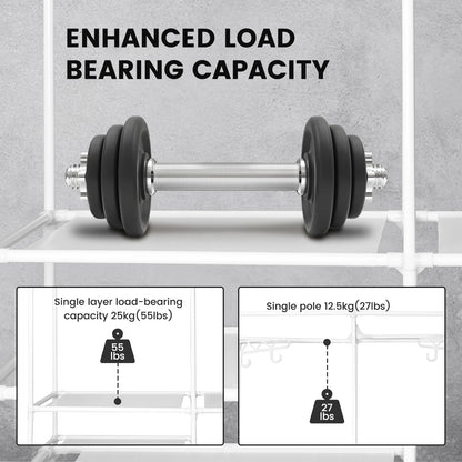 Metal Garment Clothing Rack Shoe Clothing Organizer