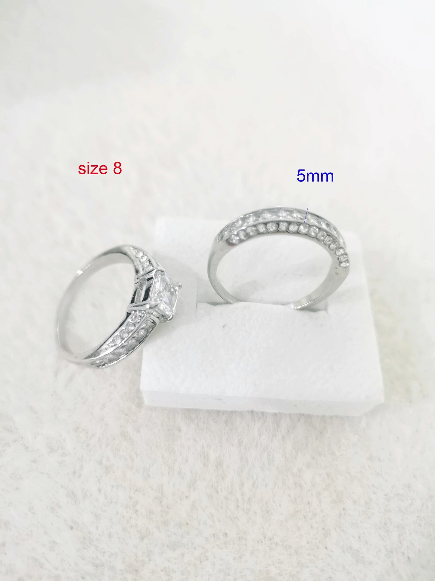 2pcs/set Engagement Wedding Rings For Women