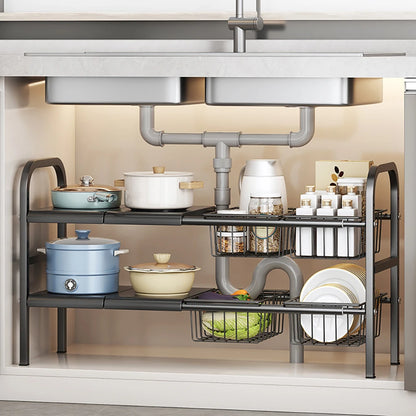 Multi-Use Kitchen Under Sink Organizer Expandable
