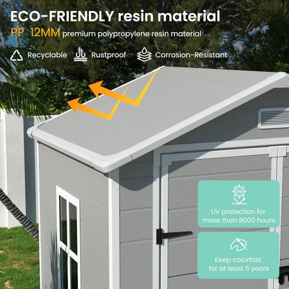Outdoor Resin Plastic Garden Storage 6''x4.5"x6'