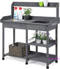 Outdoor Potting Workstation Bench Table with Drawer