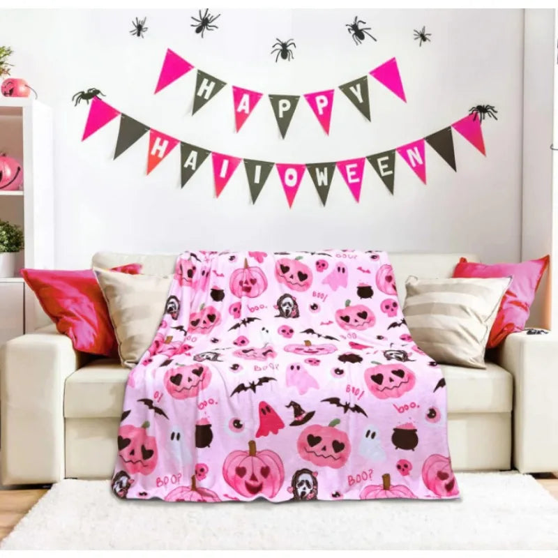 Halloween throw blanket, suitable for sofas and chairs