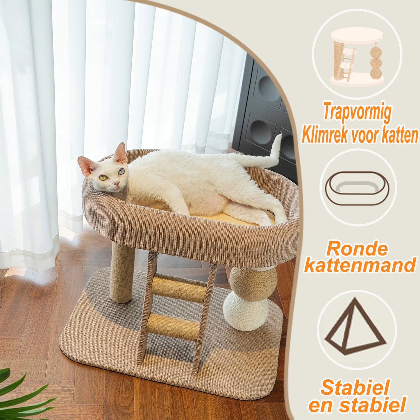 Large Indoor Cat Climbing Frame Tower Bed