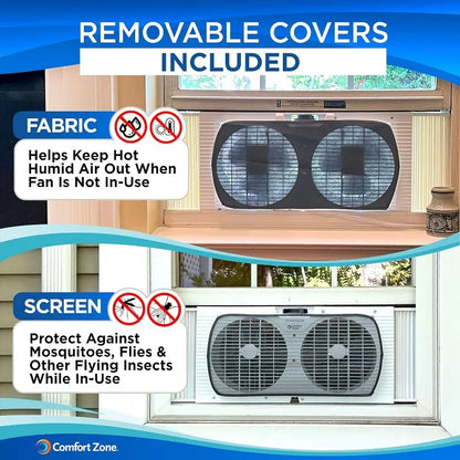 Twin Portable Air Cooler With Reversible Airflow Control