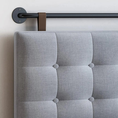 Queen Headboard, Wall Mounted, Upholsterd, Button Tufting