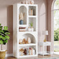 White Arched Bookcase, 70.87" Tall Geometric Bookshelf
