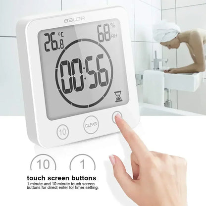 Bathroom Digital Clock Waterproof Shower Timer