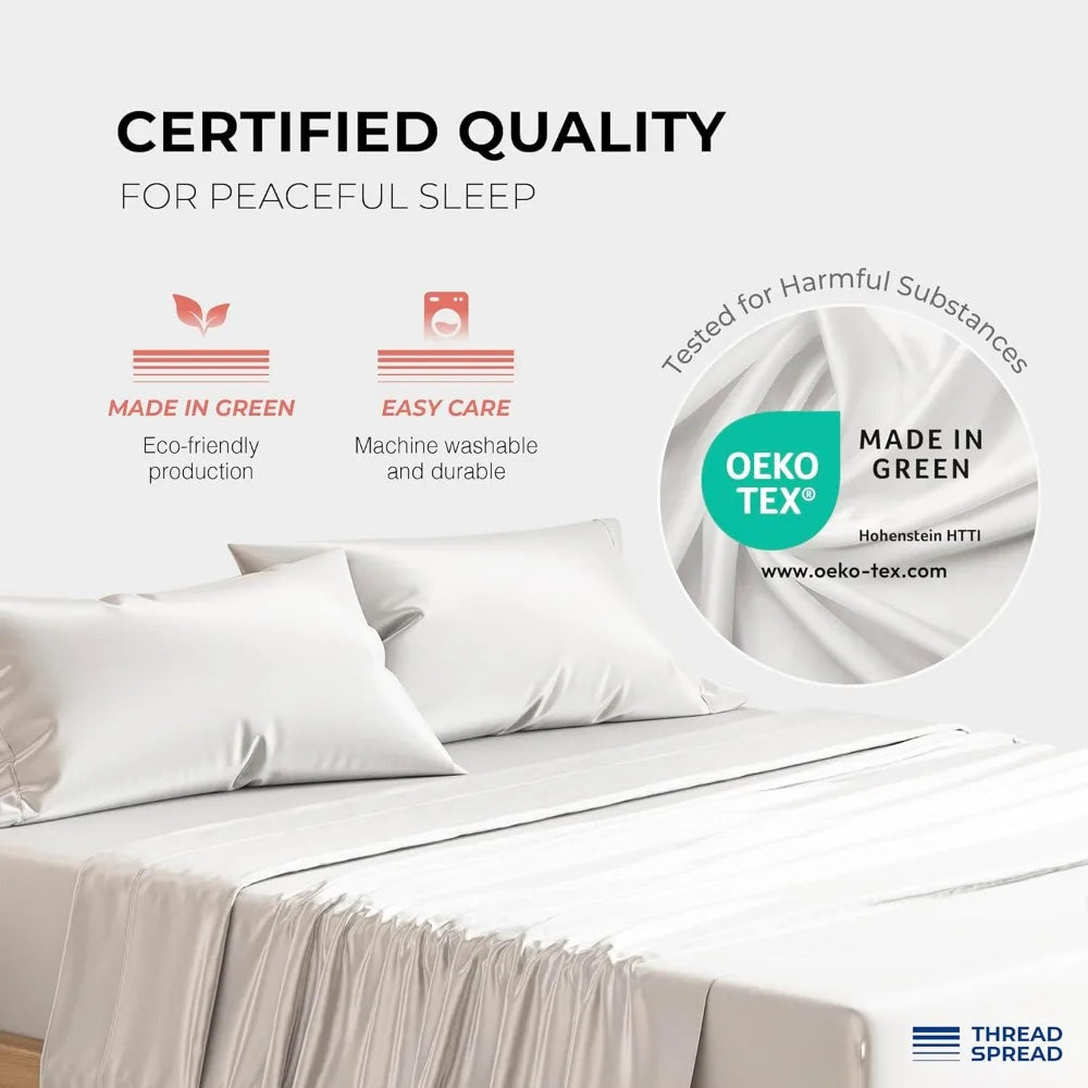 100% Egyptian Cotton Sheets Set - Luxury 1200TC