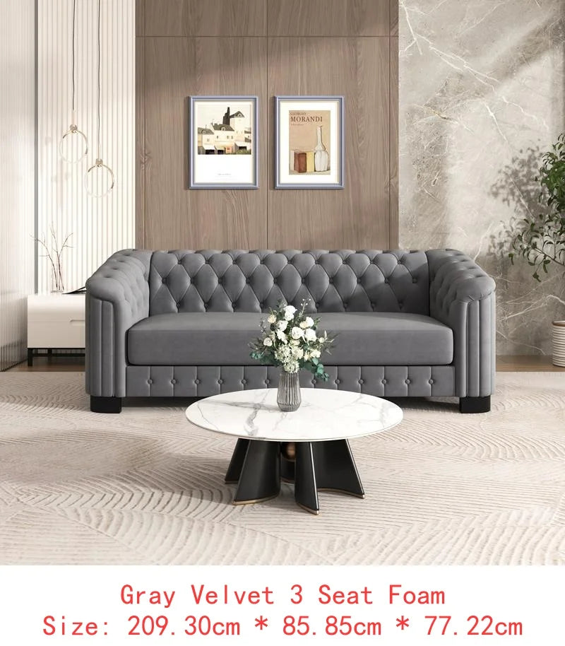 3-Piece Sofa Set with Rubber Wood Legs