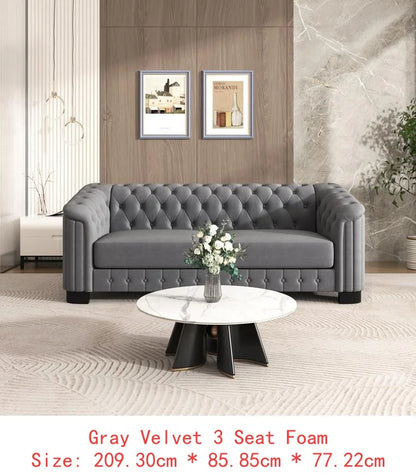 3-Piece Sofa Set with Rubber Wood Legs