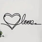 Sleek Iron Heart Wall Decor Love Line