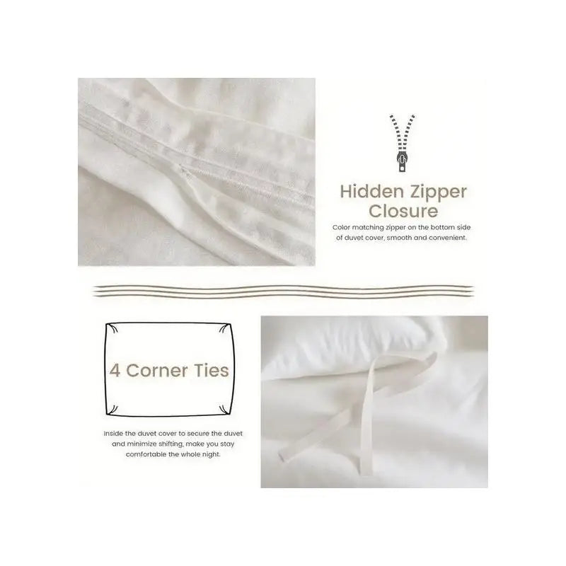Solid White King Duvet Cover, Easy Clean