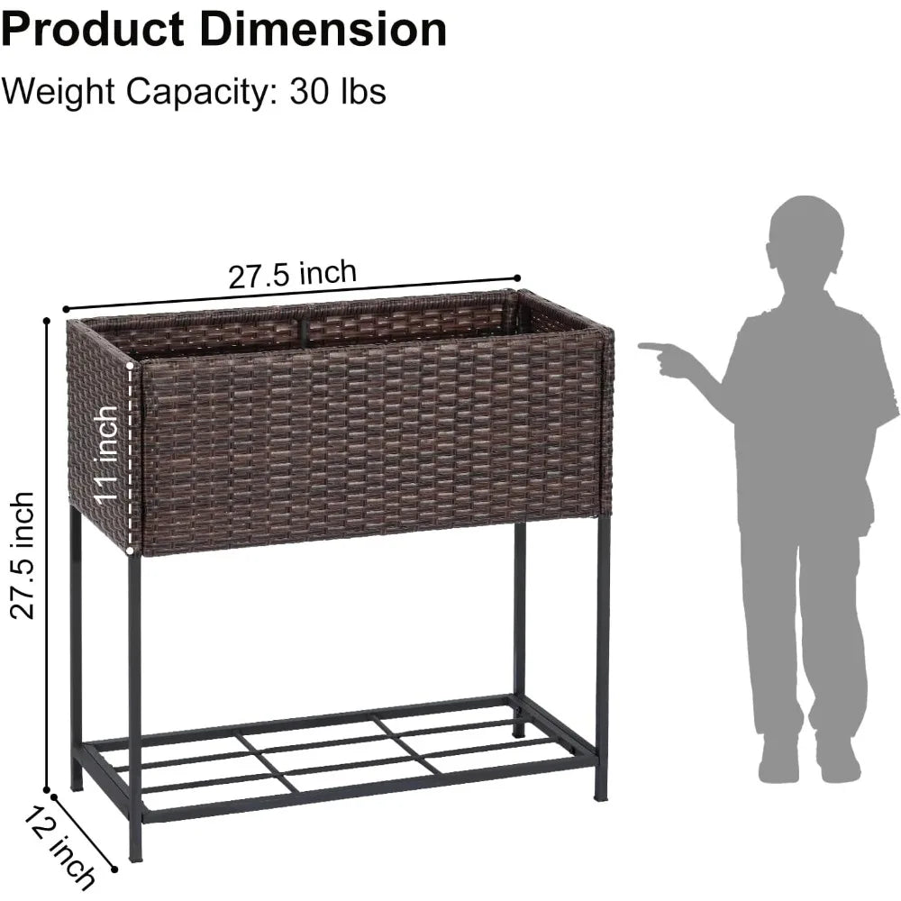 Elevated Planter Box Removable Liners Tall Planters