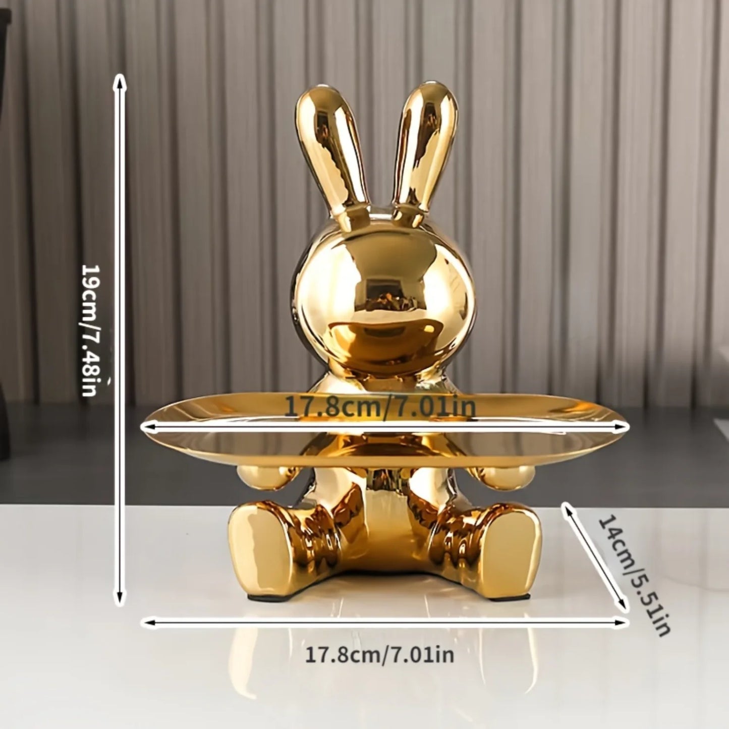 Home decoration 1pc Bear Rabbit Tray Storage