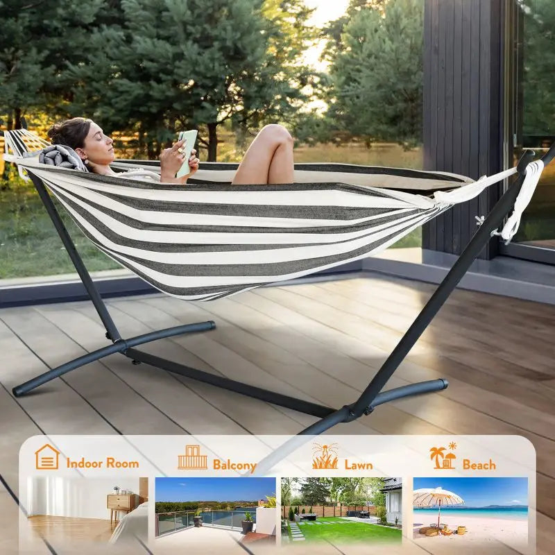 Stylish Hammock with Adjustable Stand- Hammock