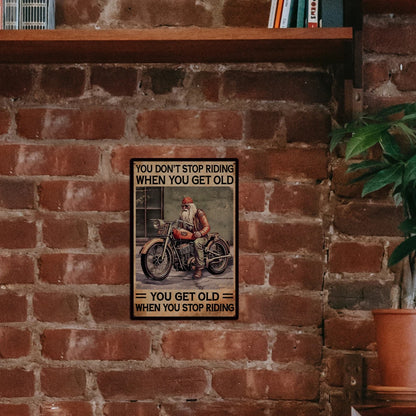 Riding Tin Sign, Metal Plaque Vintage Painting