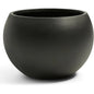 Black 16.6" Spherical Fiberstone Extra Large Planter